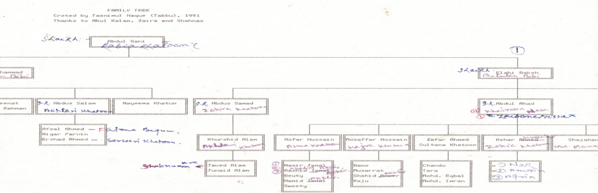 1991 Family Tree – a throwback